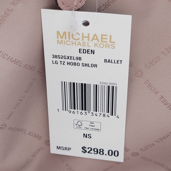 Michael Kors Eden Logo Shoulder Bag SET Pink - Picture 6 of 10